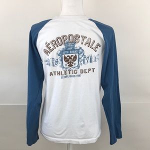 Aeropostale Long Sleeve Raglen Mens Small
